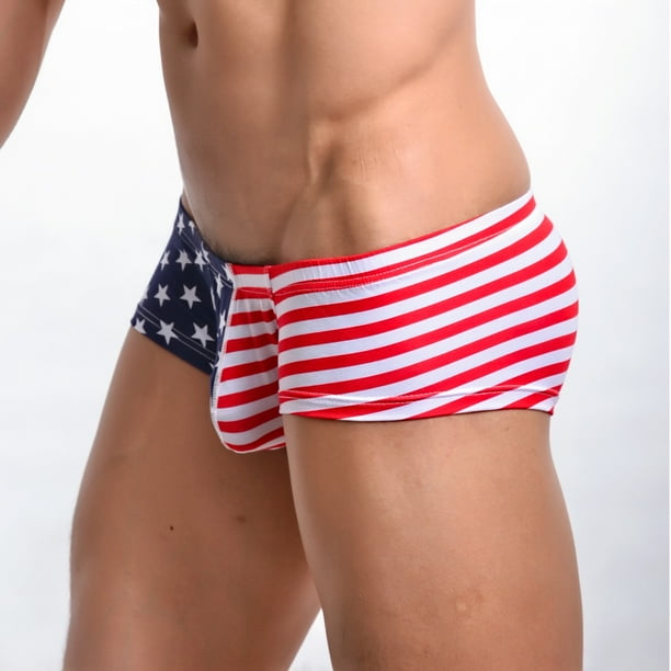 Boxers Calzoncillos de Americano Bandera Ropa Interior de Boxeador Pantalones Cortos Atractivos para Hombres S Yinane Ropa interior para hombre Walmart en linea