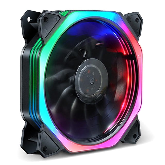 Estuche de refrigeración para PC, ventilador, LED RGB de 120 mm, para carcasa de ordenador
