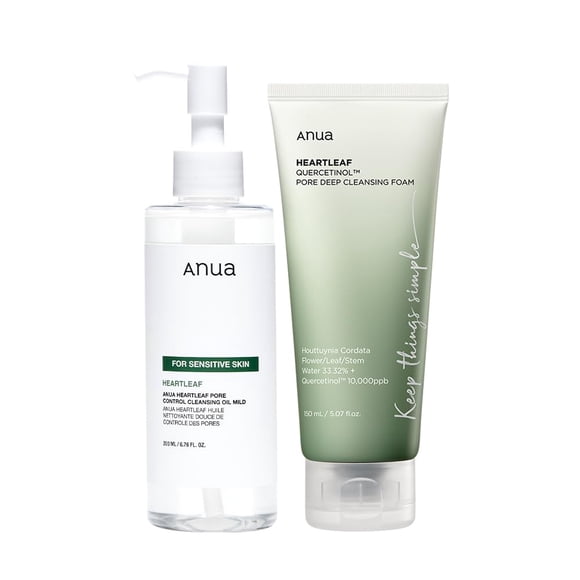 Dúo de Limpieza Facial ANUA Limpiador Doble Suave Heartleaf
