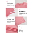thumbnail image 3 of Langwyqu Girls Short Sleeve Striped O-neck Summer Children Kids Casual T-shirt 4-15 Years, 3 of 5