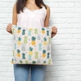 thumbnail image 2 of Blue Yellow Pineapple Pillow Covers 20x20 Inch Decorative Throw Pillow Cover, Farmhouse Summer Botanical Watercolor Sofa Pillowcases Accent Cushion Case Home Decor Bedroom Living Room, 2 of 6