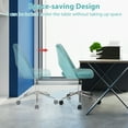 thumbnail image 5 of Gymax Velvet Accent Office Chair Adjustable Swivel Vanity Task Chair Green, 5 of 10