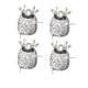 thumbnail image 1 of 4 Pcs Crown Shaped Car Tires Cover Creative Diamond Car Tire Wheel Stem Shining Dustproof Car Accessories (White), 1 of 2