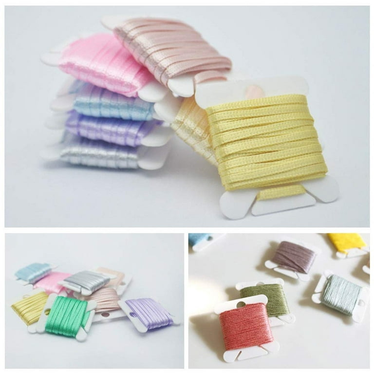 PATIKIL Plastic Floss Bobbin, Sewing Thread Card Board for Cross Stitch  Embroidery Storage Organizer, Yellow