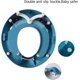 thumbnail image 5 of Asiento de entrenamiento para ir al baño SSuperp con asa de cojín de PU suave respaldo a prueba de salpicaduras azul, 5 of 5
