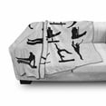 thumbnail image 3 of Gymnastics Soft Flannel Fleece Throw Blanket, Composition of Mens Pommel Horse Athlete Silhouettes with Various Poses, Cozy Plush for Indoor and Outdoor Use, 60" x 80", Black and White, by Ambesonne, 3 of 6