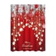 thumbnail image 2 of Cortina de ducha navideña con ganchos, bola navideña y estrella, poliéster impermeable, decoración navideña para baño, poliéster., 2 of 6