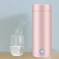 thumbnail image 4 of Generic 400ml Electric Heating Water Cup, Leakproof Portable Water Kettle, Pink, 4 of 8