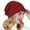 Red, variant on Unisex Winter Warm Knitted Beanie with Grid Diamond Design and Soft Pile Lining for Ear Protection in Cold Weather Outdoor Activities Navy