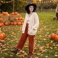 thumbnail image 5 of Halloween Witch Hat for Women Wide Foldable Knit Halloween Party Knitted Wool Hats for Cosplay Witch Costume, 5 of 5
