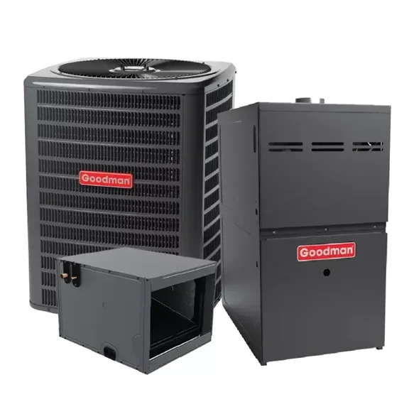 Goodman 1.5 Ton 14.5 SEER2 R32 AC & 80% AFUE 40K BTU Gas Furnace System - Horizontal