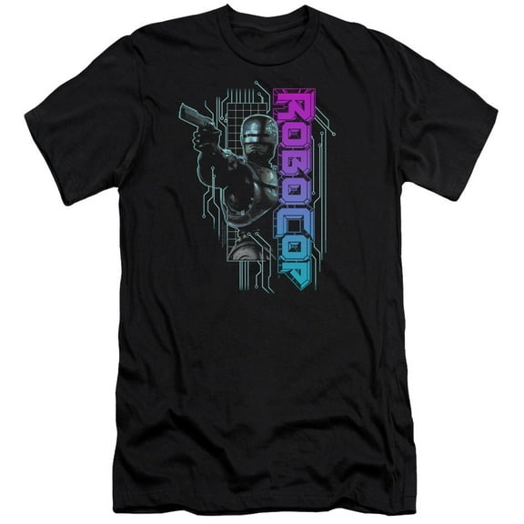 Robocop Robo Neon Premium Adult 30/1 T-Shirt Black