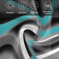 thumbnail image 5 of Turquoise Geometric Cloth Napkins, Grey Classic Abstract Lines Striped Washable and Reusable Dinner Napkins Set of 4, Table Napkin for Kitchen Party Birthday Wedding Hotel Housewarming 20"x20", 5 of 8