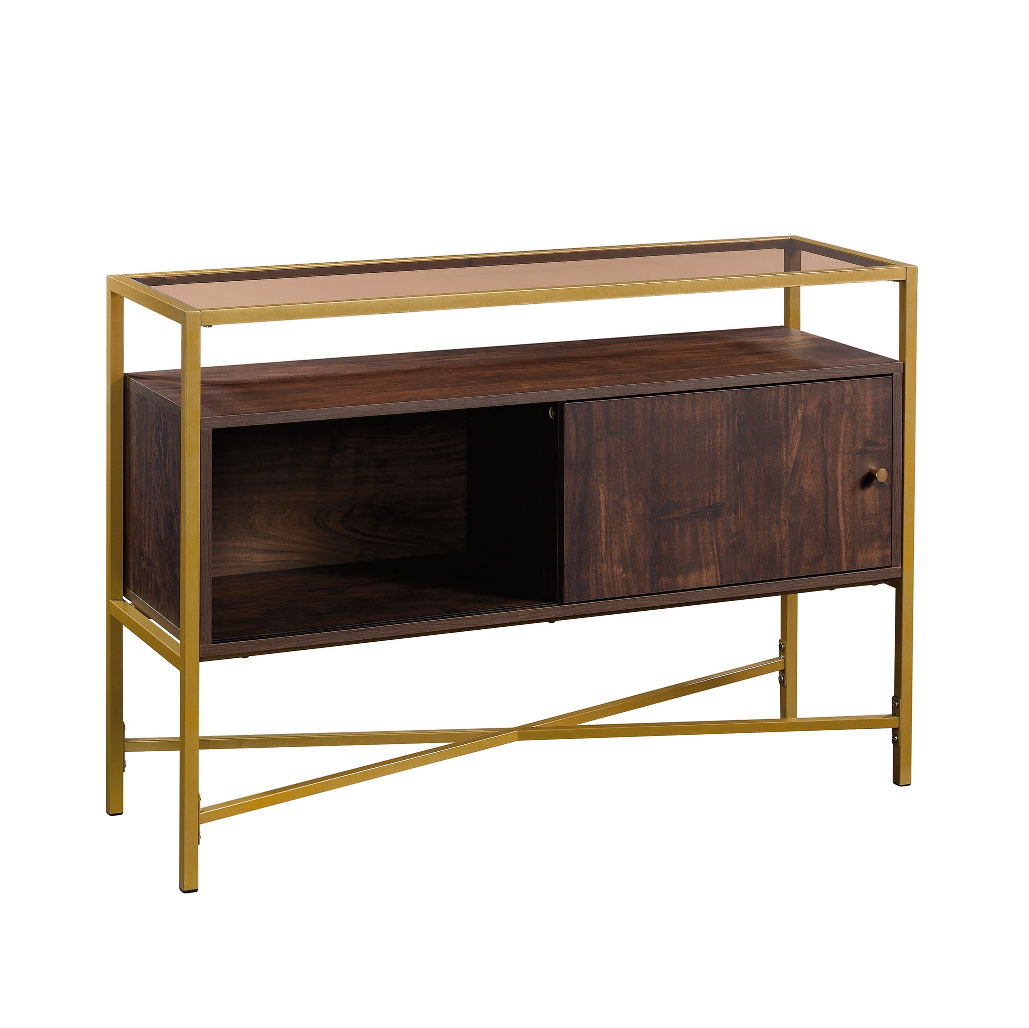 Sauder Curiod Accent Storage, Rich Walnut Finish
