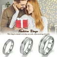 thumbnail image 5 of Jewmon Tungsten Wedding Band for Men and Women Couples Ring Meteorite Inlay Tungsten Carbide Ring Comfort Fit, 5 of 9