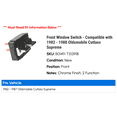 thumbnail image 2 of Front Window Switch - Compatible with 1982 - 1988 Oldsmobile Cutlass Supreme 1983 1984 1985 1986 1987, 2 of 2