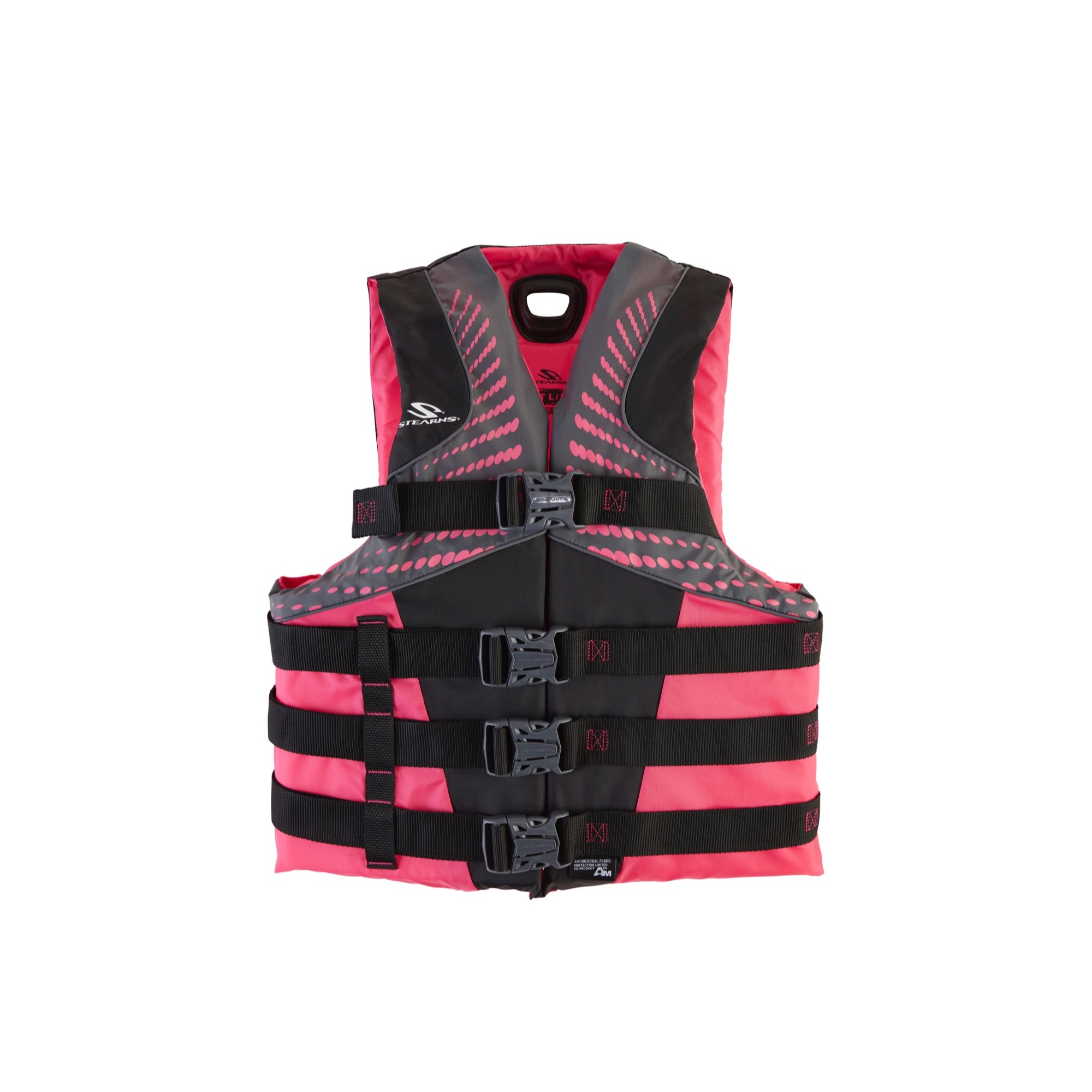 Stearns Women's Infinity Nylon Life Vest for Adults 90+ Pounds, S/M, Pink/Lime  thebookongonefishing