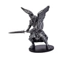 thumbnail image 2 of Figura decorativa de ángel guerrero para mesa, ideal para estanterías, escritorios y vitrinas. Plata, 2 of 9