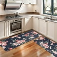 thumbnail image 3 of Kitchen Rugs Sets Of 2,Pioneer Flower Floral Print Pattern Anti Fatigue Kitchen Mat Rugs Non Slip Washable,Decorative Kitchen Floor Mats for Kitchen,Sink,Laundry,17"X47", 3 of 5