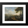 thumbnail image 2 of Jan Frans Van Bloemen 24x19 Black Modern Framed Museum Art Print Titled - Landscape of Italy (1682 - 1749), 2 of 5