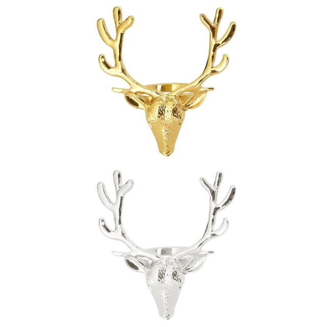 Anillos de servilleta Soledad de renos de Navidad para fiestas de bodas