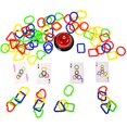 thumbnail image 3 of Ruiboury Snapped Ring Clasp Ring Game Board Logical Thinking Game Color Shapes Cognition Parent-Child Interactive Toy, 3 of 6