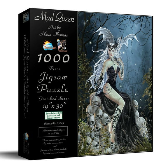 SUNSOUT INC - Mad Queen - 1000 pc Jigsaw Puzzle by Artist: Nene Thomas - Finished Size 19" x 30" Halloween - MPN# 67603