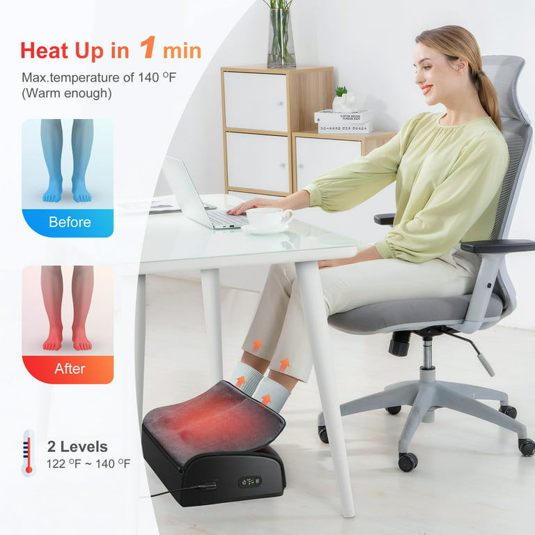 Mount it Foot Rest Under Desk Ergonomic Footrest - Reduces Muscle Strain  and Fatigue - Adjustable Angle Office Foot Rest Stool, 17.6 x 13.2, Black &  Reviews