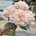 thumbnail image 4 of New 5 Heads Silk Floral Decor Bridal Hydrangea Bouquet Artificial Hydrangea Flower Simulated Wedding Floral Fake Hydrangea Flowers PINK, 4 of 8