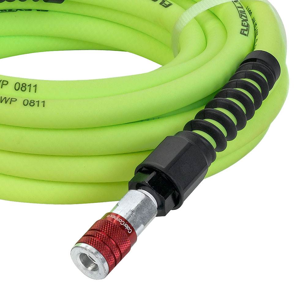 Flexzilla Pro Air Hose with ColorConnex Type D Coupler and Plug, 3/8 In