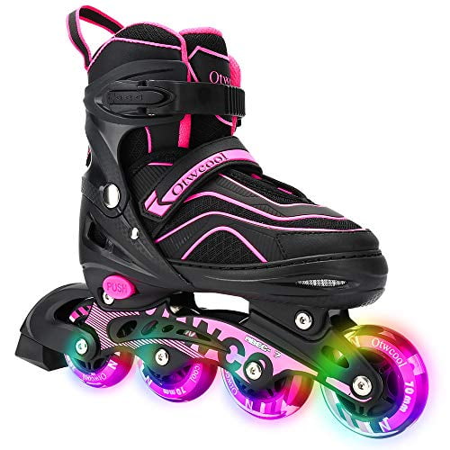 Otw-Cool Adjustable Inline Skates for Kids and Adults, Outdoor Blades