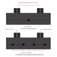 thumbnail image 3 of 2Pcs HIFI 4-Way Bi-Directional 3.5mm Stereo Audio Switcher with Mute Button for PC Headphones Speakers 4 Inputs 1 Output, 3 of 8