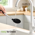 thumbnail image 6 of Large Cooking Utensils Set, 35 Pcs Silicone Kitchen Utensils Set with Holder, Stainless Steel Handle Spatula Set, Heat Resistant Food Grade Silicone Kitchen Gadgets for Non-stick Cookware (Black), 6 of 7