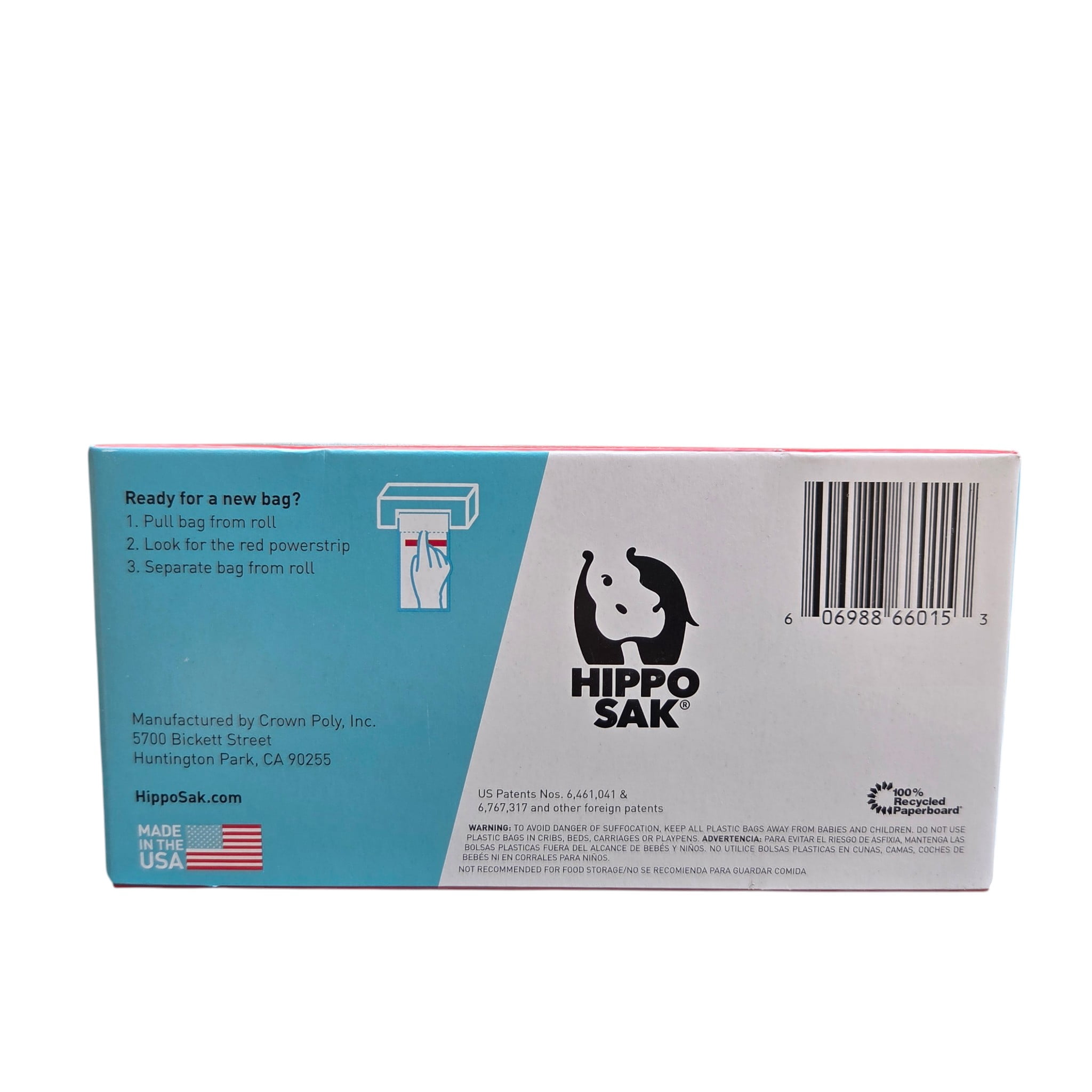 (4 pack) Hippo Sak 13 Gallon Trash Bag 15 count