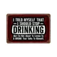 thumbnail image 3 of Letrero de aluminio vintage con texto "Beber cerveza", letrero de metal con alcohol, placas retro para bar, cafetería, club, decoración de pintura, 3 of 5