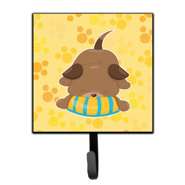 ""Caroline'S Treasures Perrito Con Huellas De Patas Amarillas Gancho De Pared Pequeño Multicolor""