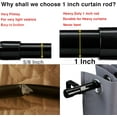 thumbnail image 2 of FZC-Extra Long Curtain Rods 120-inch to 170-inch Heavy Curtain, 1 Inch Black Curtain Drapery Rods with Adjustable Brackets, Easy Instal Simple Blackout Outdoor Black Window Curtain Rod for Patio, 2 of 4