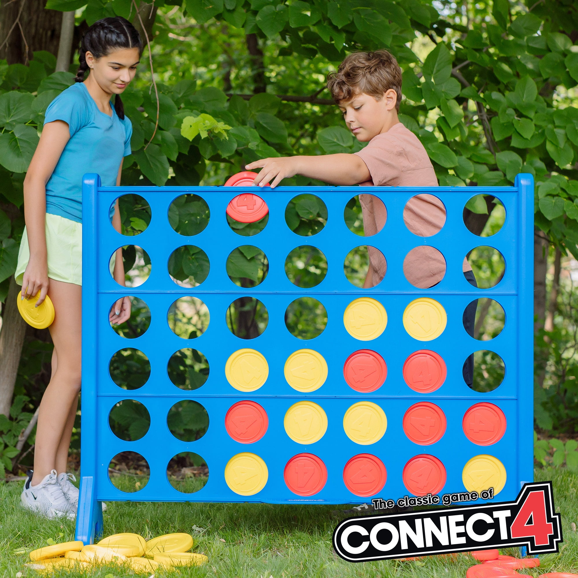 Giant Connect 4 Outdoor Lawn Game, Molded, 4FT