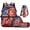 American Flag Fire Baseball, variant on Boys17 Inch School Backpack 4 in 1 American Flag Baseball Print Bookbag with Lunch Box, Water Bottle Holder and Pencil Case for Kids Aged 7-13 National Pride Theme