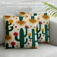 thumbnail image 3 of JEUXUS  Throw Pillow Covers Pillow Cushion Cases Farmhouse Decor Square Pillowcases for Sofa Couch Bedroom Living Room Car Sun&amp;Cactus, 3 of 5