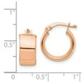 thumbnail image 2 of 14k Rose Gold High Polished 7mm Hoop Earrings 15.34x14mm Wide 7mm Thick Hoop Earring for Women, 2 of 2