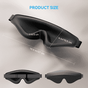 Restnature Sleep Mask, 100% Blackout, Adjustable & Secure Fit, Black Eye Mask for Sleeping
