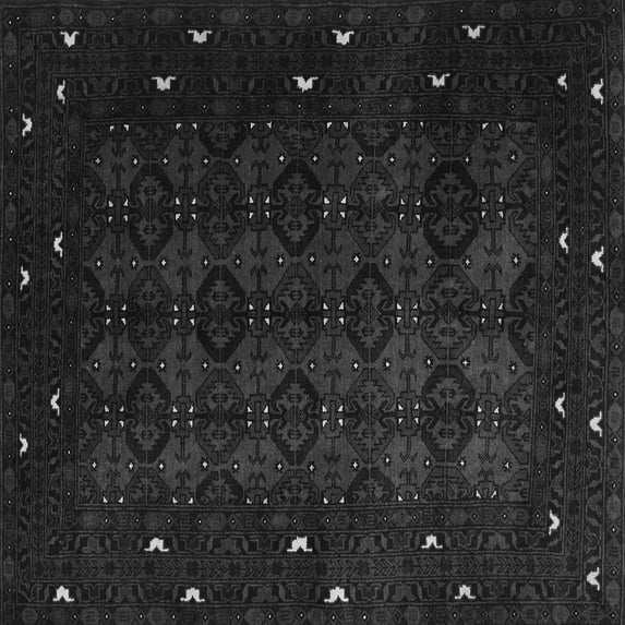 Ahgly Company Indoor Square Persian Gray Traditional Area Rugs, 5' Square