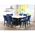 thumbnail image 2 of Camila Square Counter Height Dining Set 9pc - Blue Velvet Counter Height Chairs, 2 of 6