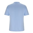 thumbnail image 5 of UVEASISHA Men's Short Sleeve Zipper Polo Shirts Casual Slim Fit Solid COlor Summer Golf Polo Shirt Tops Business Work Shirt Tops 2024 Light Blue S, 5 of 6