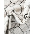 thumbnail image 4 of Unique Loom Matrix Trellis Collection Area Rug - Tile (5' Round White/Gray), 4 of 7