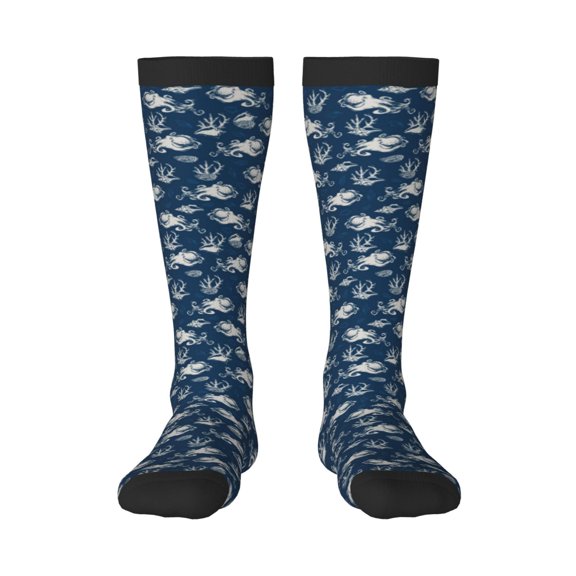 Cauagu Sea octopus Funny 13.8in Socks for Unisex for Men,Women and Teens with Christmas,Holiday or Birthday Gift