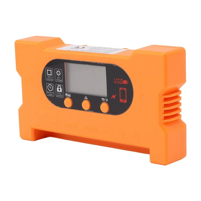 Solar Charge Controller Dual USB Type C Fast Charging Solar Panel Battery Regulator Dc5521 Interface 12v/24v Auto Adaptation