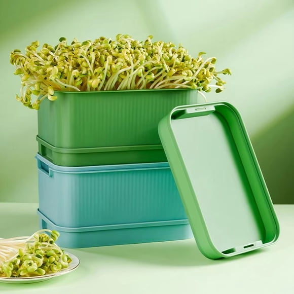 Seed Sprout Tray Garden, Hydroponic Peanut & Pea Bean Seedling Sprouter, Cat Grass Germination Pot for Soilless Planting