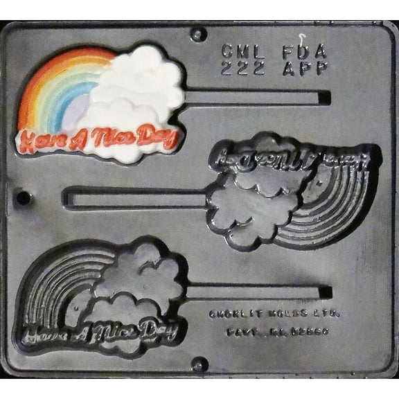 222 Have A Nice Day Lollipop Chocolate Candy Mold